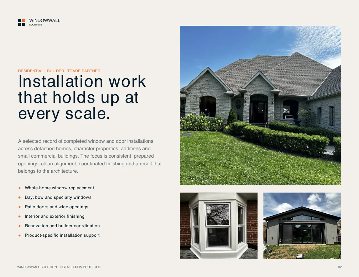 Installation portfolio page 2 of 12